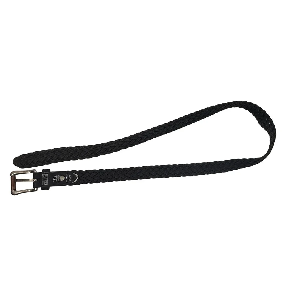Levi's Genuine‎ Leather Braided Belt Black Woven Western Boho Size 36/90 47